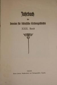 Jahrbuch des Vereins für Schlesische Kirchengheschichte