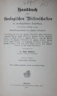 Handbuch der theologischen Wissenschaft Bd. 3