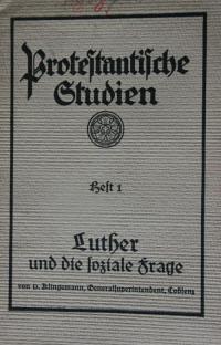 Protestantische Studien, Hf. 1