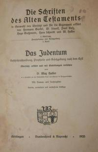 Die Schriften des Alten Testaments. Abt.2., Bd. 3 Das Judentum, Abt. 3, Bd. 1 Lyrik, Bd. 2 Hiob und Weisheit