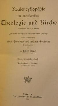 Realencyklopädie für protestantische Theologie und Kirche Bd. 21