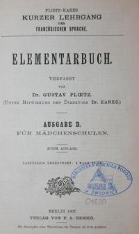 Franz. Elementarbuch