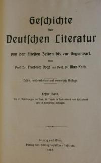 Geschichte der Deutschen Literatur Bd. 1