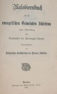 Melodieenbuch für die evangelischen Gemeinden Schlesiens