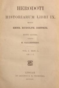 HERODOTI Historiarum Libri IX.