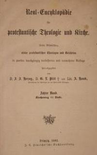 Real-Encyklopädie für protestantische Theologie und Kirche Bd. 8
