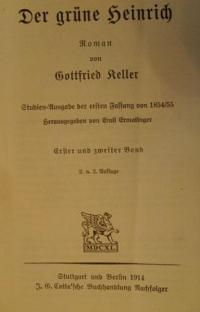 Die grüne Heinrich Bd. 1
