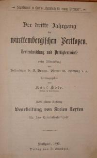 Der dritte Jahrgang der Württembergischen Perikopen