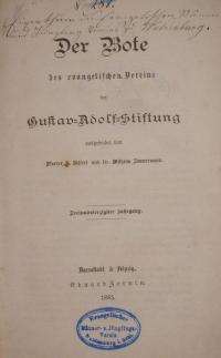 Der Bote des evangelischen Vereins der Gustav-Adolf-Stiftung