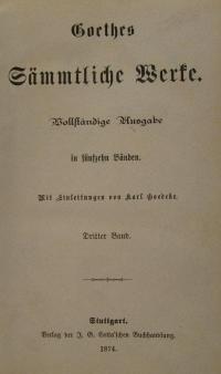 Goethes Sämmtliche Werke Bd. 3
