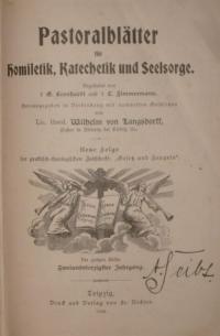 Pastoralblätter für Homiletik, Katechetik und Seelsorge