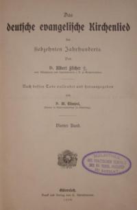Das deutsche evangelische Kirchenlied Bd. 4
