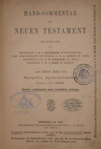 Hand-Commentar zum Neuen Testament Bd. 1