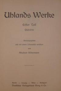 Uhlands Werke Th. 1