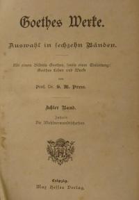 Goethes Werke Bd. 8
