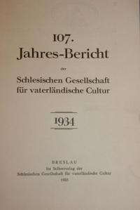 107. Jahres-Bericht der Schlesischen Gesellschaft für vaterländische Cultur