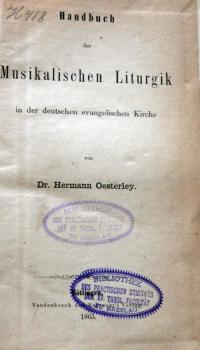 Handbuch der Musikalischen Liturgik