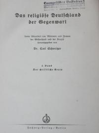 Das Religiöse Deutschland der Gegenwart  Bd. 2