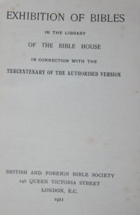 Exhibition of Bibles