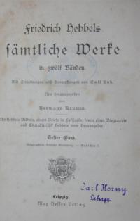 Friedrichs Hebbels sämtliche Werke Bd. 1
