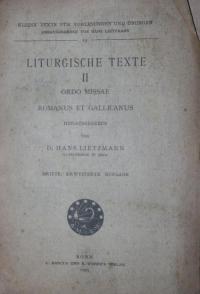 Liturgische Texte, Bd. II Ordo Missae