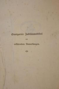 Stuttgarter Jubiläumsbibel mit erklärenden Anmerkungen