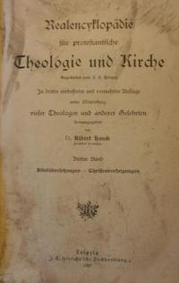 Realencyklopädie für protestantische Theologie und Kirche Bd. 3