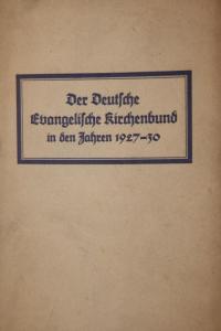 Der Deutsche Evangelische Kirchenbuch in den Jahren 1927-30