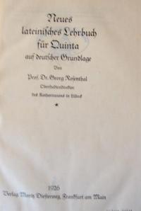 Neues lateinisches Lehrbuch für Qiunta auf deutscher Grundlage