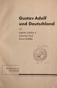 Gustav Adolf und Deutschland