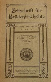 Zeitschrift für Brüdergeschichte. VIII