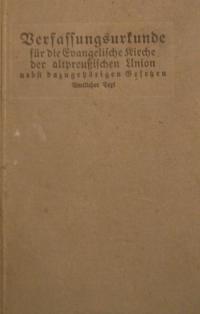 Verfassungsurkunde für die Evangelische Kirche der altpreußischen Union