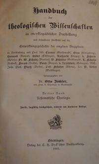 Handbuch der theologischen Wissenschaften Bd.3