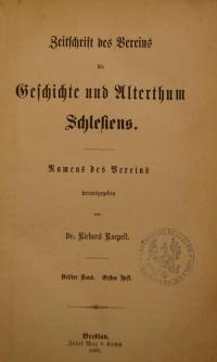 Geschichte und Alterthum Schlesiens Bd.3