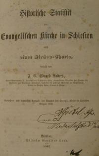 Historische Statistik der Evangelischen Kirche in Schlesien
