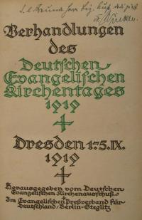 Verhandlungen des Deutschen Evangelischen Kirchentages 1919