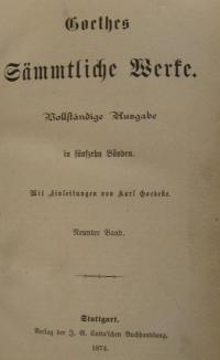 Goethes Sämmtliche Werke Bd. 9