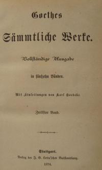 Goethes Sämmtliche Werke Bd. 12