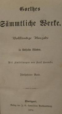 Goethes Sämmtliche Werke Bd. 15