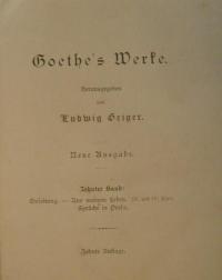 Goethe’s Werke Bd. 10