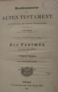 Handkommentar zum Alten Testament Abt. II Bd. 2