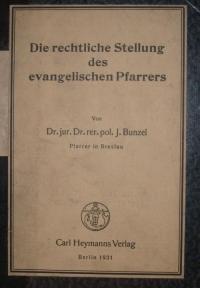 Die rechtliche Stellung des evangelischen Pfarrers