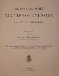 Die evangelischen Kirchenordnungen Bd. III