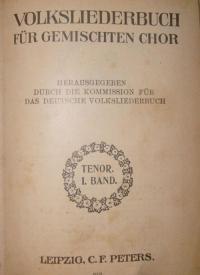 Volksliederbuch für gemischten Chor  Tenor Bd. I