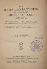 Die Briefe und Predigten des Mystikers Heinrich Seuse