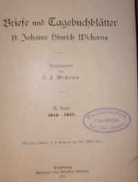 Briefe und Tagebuchblätter D. Johan Hinrich Wicherns