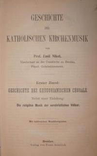 Geschichte der katholischen Kirchenmusik Bd. 1