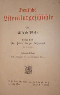 Deutsche Literaturgeschichte Bd. III
