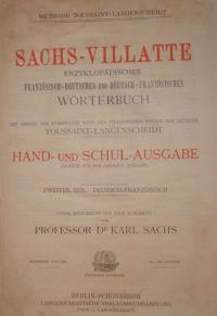 Sachs-Villatte enzyklopädisches französisch-deutsches und deutsch-französisches Wörterbuch Bd. 2
